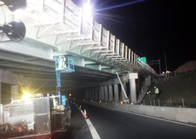 I-95 express lane, added 1 beam to exising bridge. Work completed by XTREME Fabrication of Maryland.