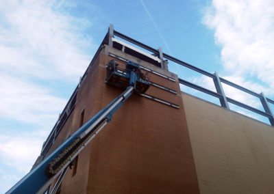 Emergency steel erection on a damaged wall in Baltimore, MD