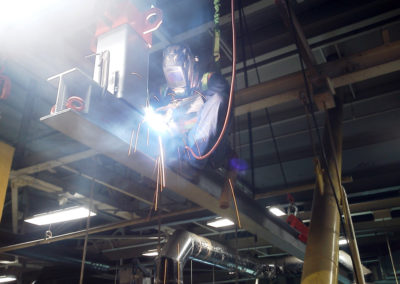 Welding up high is no problem for Xtreme Fabrication