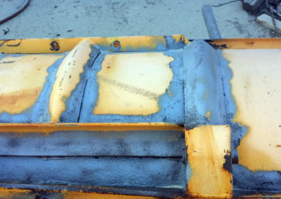 AFTER: Quick spot blast of rusty parts of the snowplow by XTREME Fabrication of Maryland.