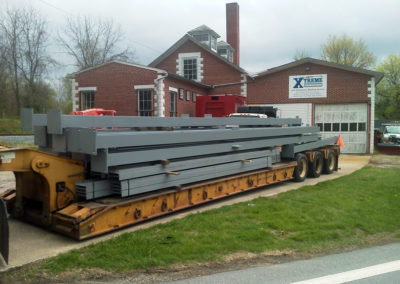 Load of fabircated steel at XTREME Fabrication of New Windsor, Maryland.