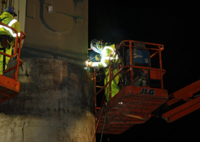 Night time welding by XTREME Fabrication of Maryland.